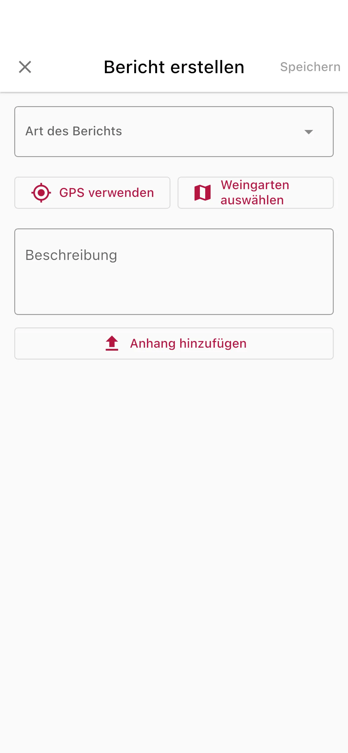 Vinitor App — Schadensmeldung mit Foto und GPS-Position direkt aus dem Weingarten erstellen