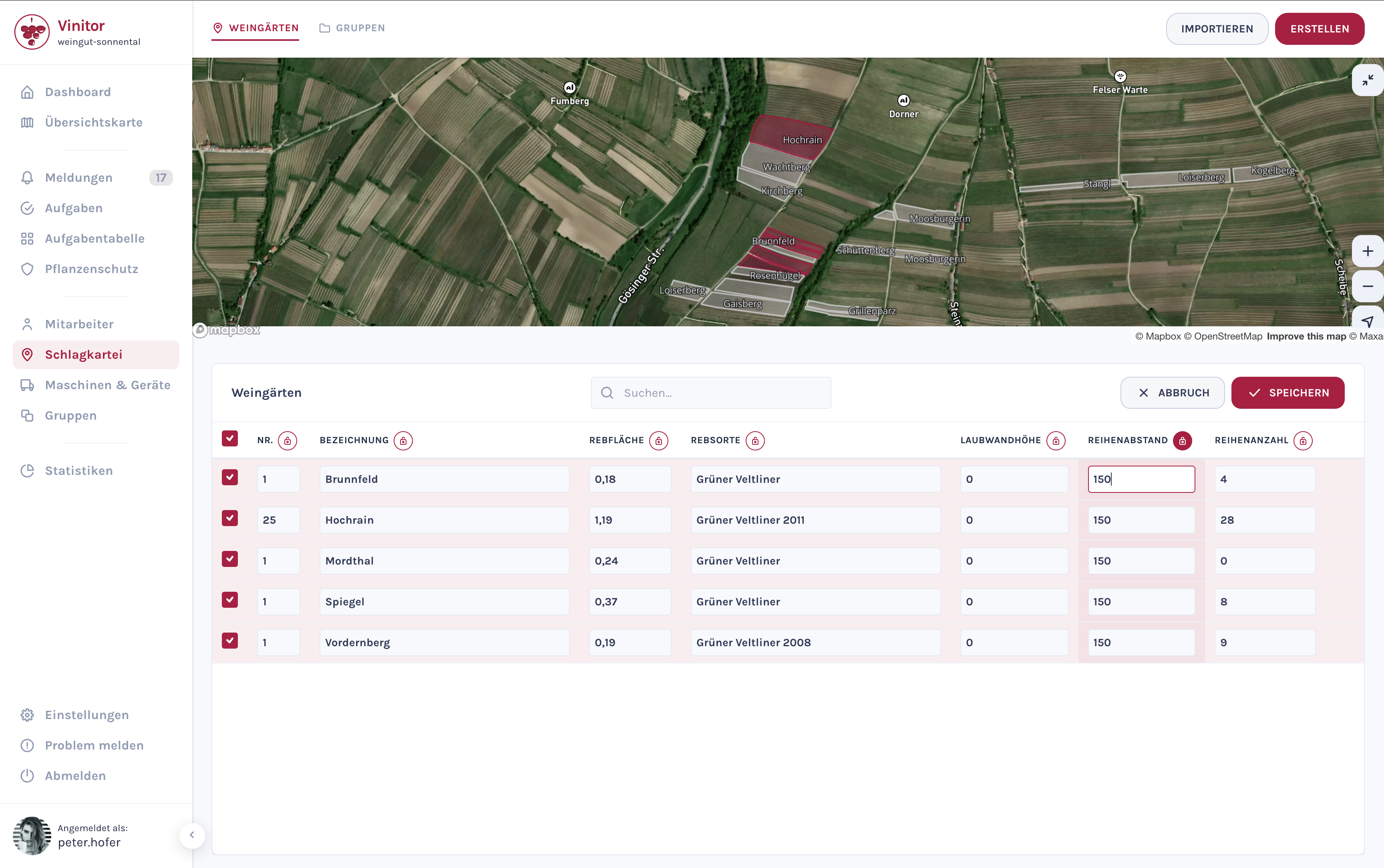 Sammelbearbeitung — Werte direkt in der Tabelle ändern